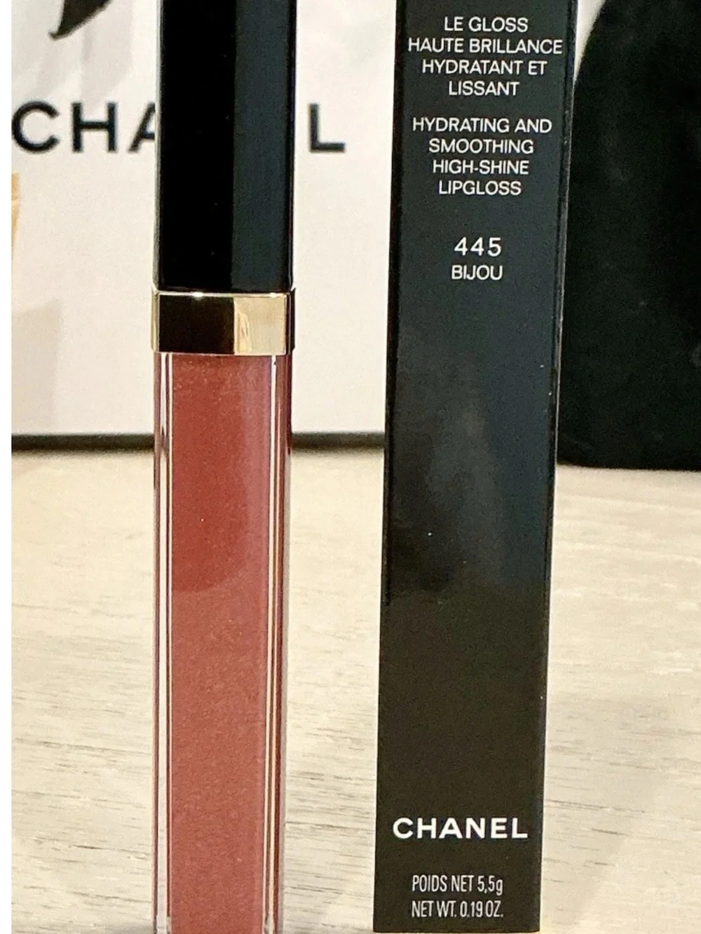 CHANEL JUST RELEASED ROUGE COCO HYDRA GLOSS #445-BIJOU NIB